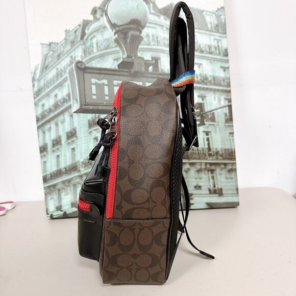 Coach F78252 Medium Charlie Backpack in Signature Canvas With Strawberry Motif main image 5